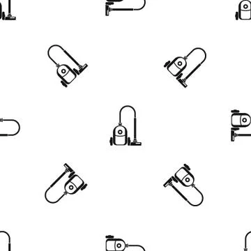 Vacuum cleaner pattern seamless black イラスト素材