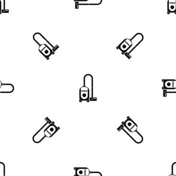 Vacuum cleaner pattern seamless black イラスト素材