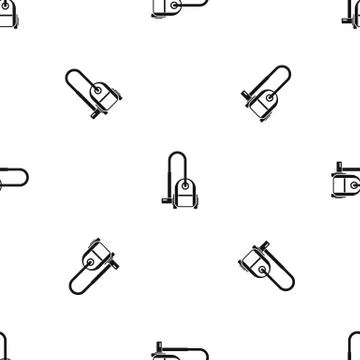 Vacuum cleaner pattern seamless black Stock Illustration