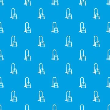 Vacuum cleaner pattern seamless blue 库存插图