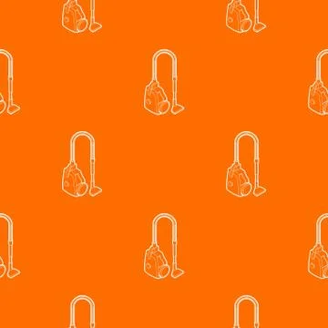 Vacuum cleaner pattern vector orange 库存插图