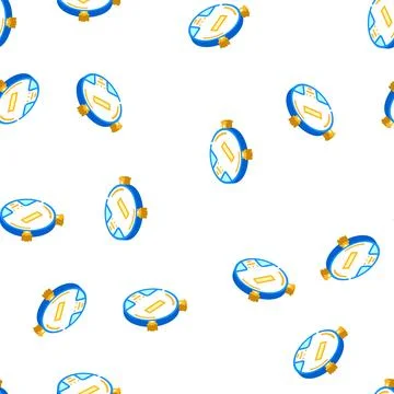 Vacuum cleaner robot isometric icon seamless pattern Stock Illustration