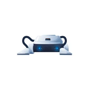 Vacuum cleaner robot VCR droid ai cleaning machine Stock Illustration