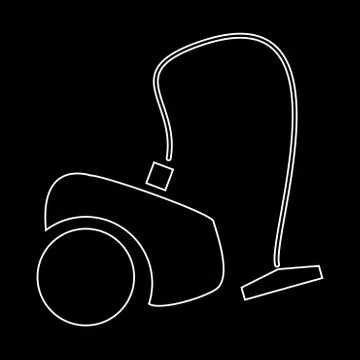 Vacuum cleaner   the white path icon . Stock Illustration