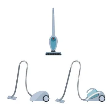 Vacuum cleaners on a white background Stock Illustration