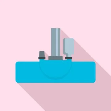 Vacuum cleanning head icon, flat style Stock Illustration