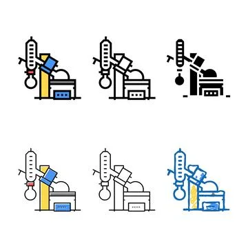 Vacuum evaporator color icon designs vector isolated Stock Illustration