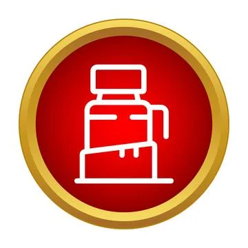 Vacuum flask icon representing portable hot drinks イラスト素材