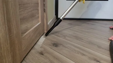 Vacuum the floor. Stock Footage 233360078