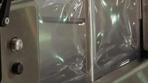 Vacuum food package machine in action Stock-Footage 91149207