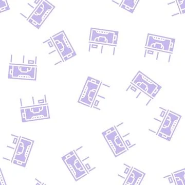 Vacuum forming of plastic glyph vector seamless pattern Stock Illustration