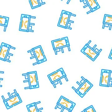 Vacuum forming of plastic vector seamless pattern Stock Illustration