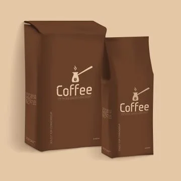 Vacuum Package of Coffee Stock Illustration