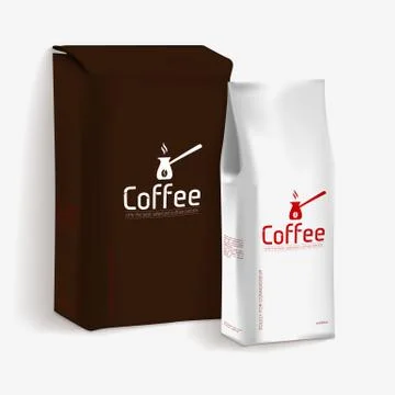 Vacuum Package of Coffee Stock Illustration