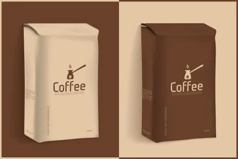 Vacuum Package of Coffee Stock Illustration