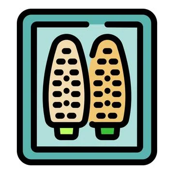 Vacuum packed corn on the cob preserving freshness and flavor Stockillustratie