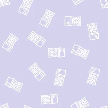 Vacuum packed olives line vector seamless pattern Stock Illustration
