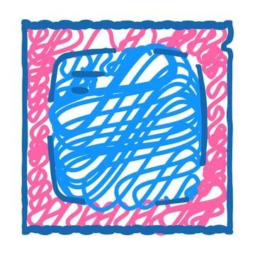 Vacuum packed wipes icon doodle illustration Stock Illustration