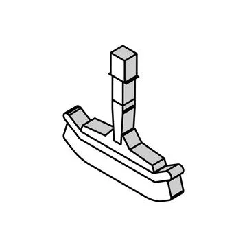 Vacuum pool brush isometric icon vector illustration Stock Illustration