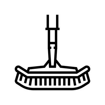 Vacuum pool brush line icon vector illustration 스톡 일러스트