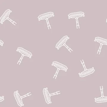 Vacuum pool brush line seamless pattern Stock Illustration