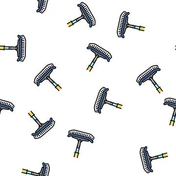 Vacuum pool brush vector seamless pattern イラスト素材