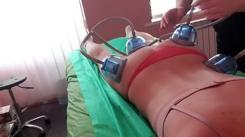 Vacuum roller massage. Hardware correction of the figure 스톡 동영상 109502104