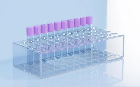 Vacuum sampling vessel in the lab, concept of the medicine, 3d rendering. イラスト素材