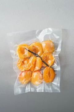Vacuum sealed apricots Stock Photos
