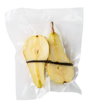 Vacuum sealed pears Foto stock