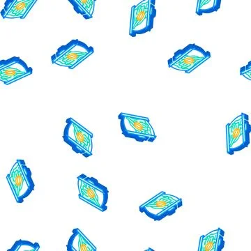 Vacuum storage isometric icon seamless pattern Stock Illustration