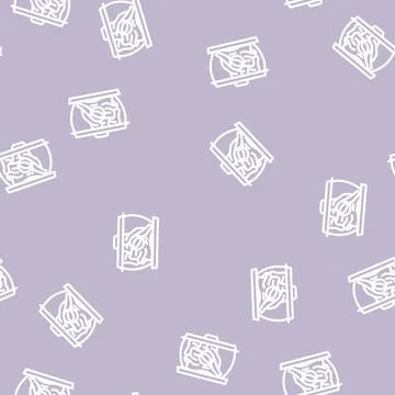 Vacuum storage line vector seamless pattern Stock Illustration
