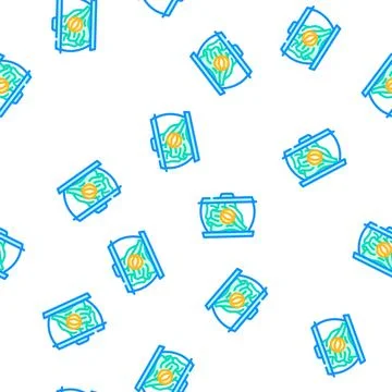 Vacuum storage vector seamless pattern Stock Illustration