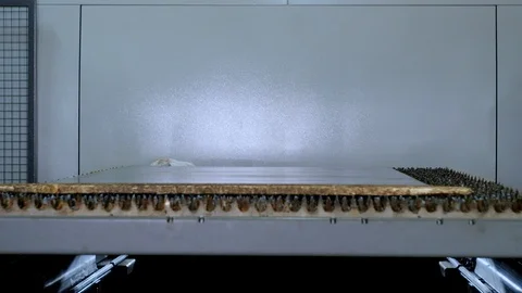 Vacuum suction cups immerse sheet of metal for laser cutting Stock-Footage 125016297