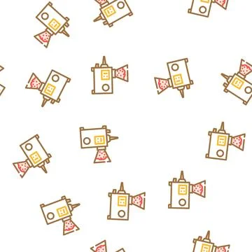 Vacuum syringe vector seamless pattern Stock Illustration