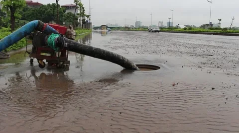 Vacuum water on road Stock Footage 56081684