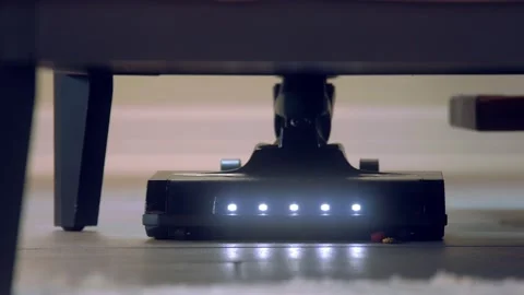 Vacuuming floor slow motion Stock Footage 139530153