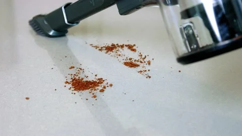 Vacuuming table surface Stock Footage 236302754