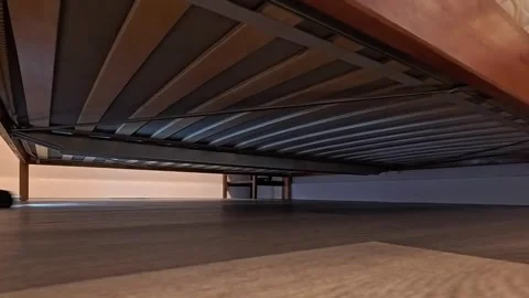 Vacuuming underneath a bed Stock-Footage 318614330