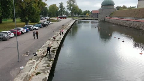Vadstena castle Stock Footage 147675483