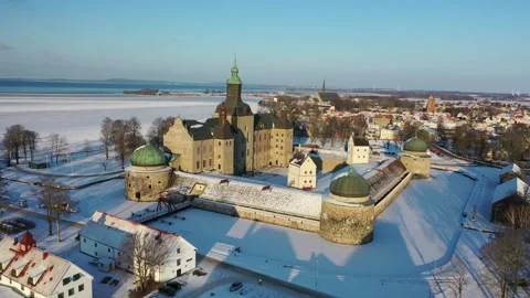 Vadstena castle Stock Footage 148236864
