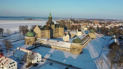 Vadstena castle Vídeo Stock 148236866