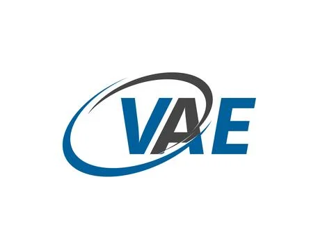 VAE initial letter logo design, vector template 库存插图