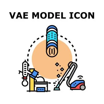 Vae model icon for artificial intelligence concept Stockillustratie