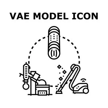 Vae model icon for artificial intelligence concept Stock Illustration