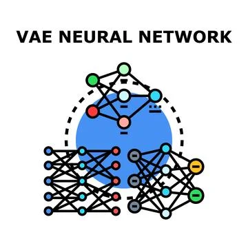 Vae neural network architecture generating artificial intelligence data Stock Illustration