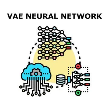 Vae neural network processing big data concept イラスト素材
