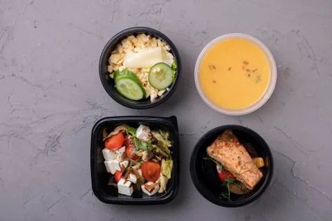 Vagan breakfast or menu for diet healthy, top view Stock Photos