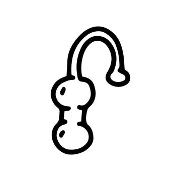 Vaginal balls line vector doodle simple icon Stock Illustration