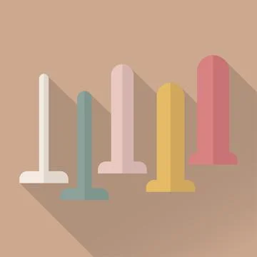 Vaginal dilator set Illustrazione stock